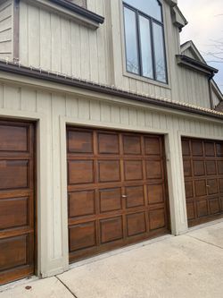 8x7 Wood Garage Doors w/ NEW Tracks and Springs - $500 for all 3