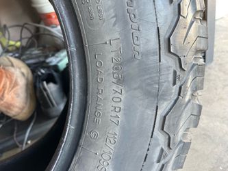 (4) 265/70R17 BF GOODRICH KO2 TIRES