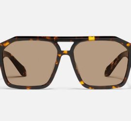 Quay SOUNDCHECK tortoise yellow frame/tan lens Sunglasses BNWT