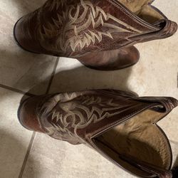 Vintage Tony llama brown leather cowboy boots