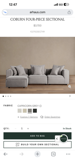 Arhaus Coburn Four-Piece Sectional - $3,700 Retail