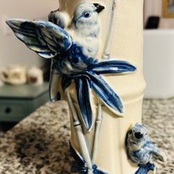 Vintage Ceramic "Bird Stump" Vase