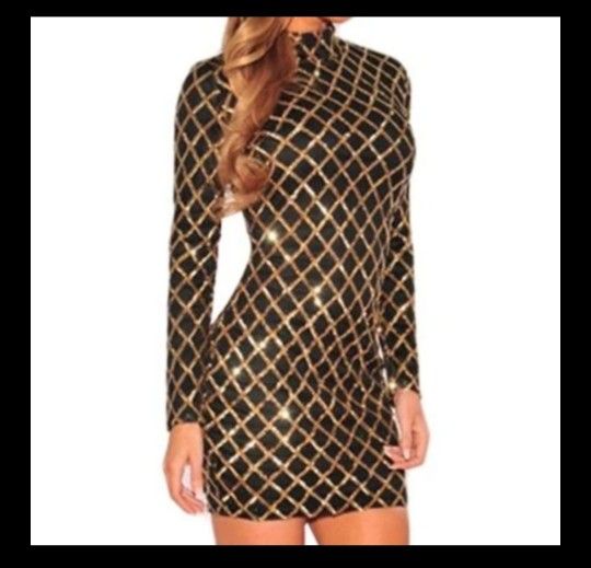 Golden Sequin Dress
