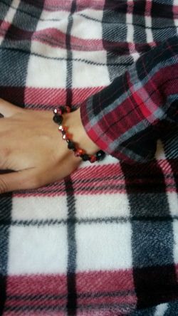 Rocking red and black bracelet