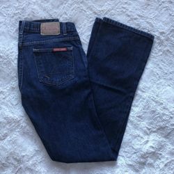 GUESS Vintage Denim Straight Patch Jeans Sz 27