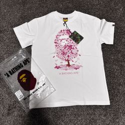 Pink tree bape shirt
