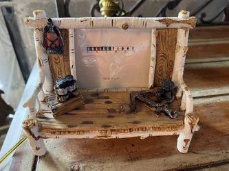 CUTE NAUTICAL BOATING THEMED PICTURE FRAME HOLDS 4” x 3” photo never used