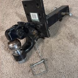 Combination Pintle Hitch With Mounting Kit And 2-5/16 Inch Ball, Mounting Plate And Hardware - 15,000 Lbs. Towing Capacity