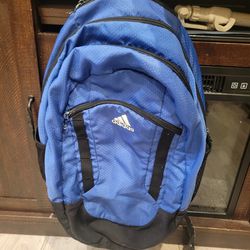 Adidas Backpack For Active Wear And Low-key Fits- Royal Blue And Black | Three Zipper Compartments