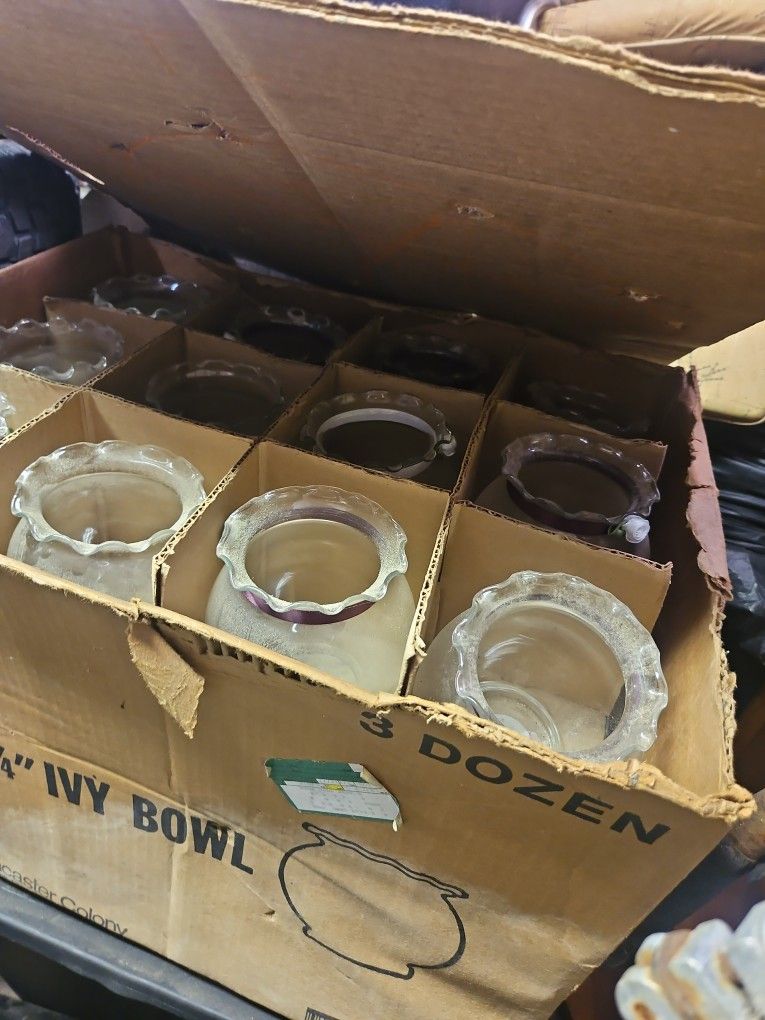 4 3/4" Glass Ivy Bowls, Wedding Centerpieces