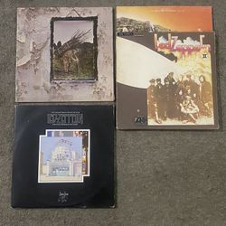 Vintage Led Zeppelin Vinyl Record Lot Four Albums