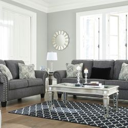 Fabric sofa and loveseat 
