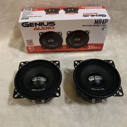  New Pair 4 Inch Genius Audio Midrange Speakers $40 Per Pair 