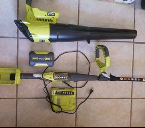 Ryobi Cordless String Trimmer And Blower Combo Kit