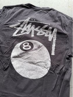 Stussy 8 Ball Grey Black Tee Shirt