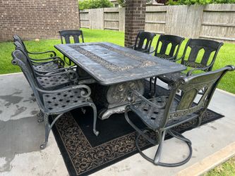 CHAIR KING HANAMINT MORITZ CAST ALUMINUM PATIO SET