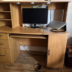 Sauder Desk and Tv Stand With Storage