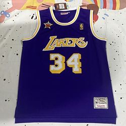Purple Jersey Number 34 For Los Angeles Lakers Player Oneal
