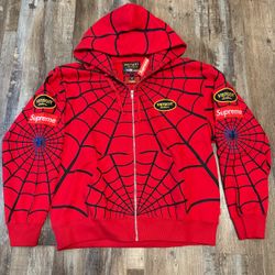 Supreme x Vanson Spiderman Zipup Hoodie