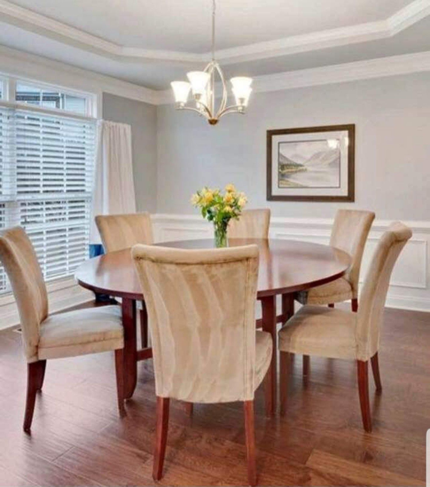 Dining table set with 7 chairs