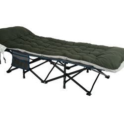 Ozark Trail Extreme Comfort Folding Sleeping, Guest Bed Cot with Comfort Mattress, Polyester Fabric, Built-in Pillow, Cushioned for 2-Sided Comfort.
