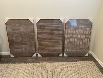 Set of 3 Wall Art Panels – 24” x 36” Each