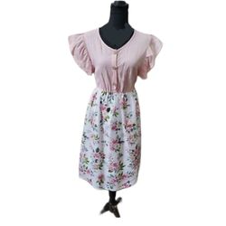 Patpat Pink And White Floral Dress