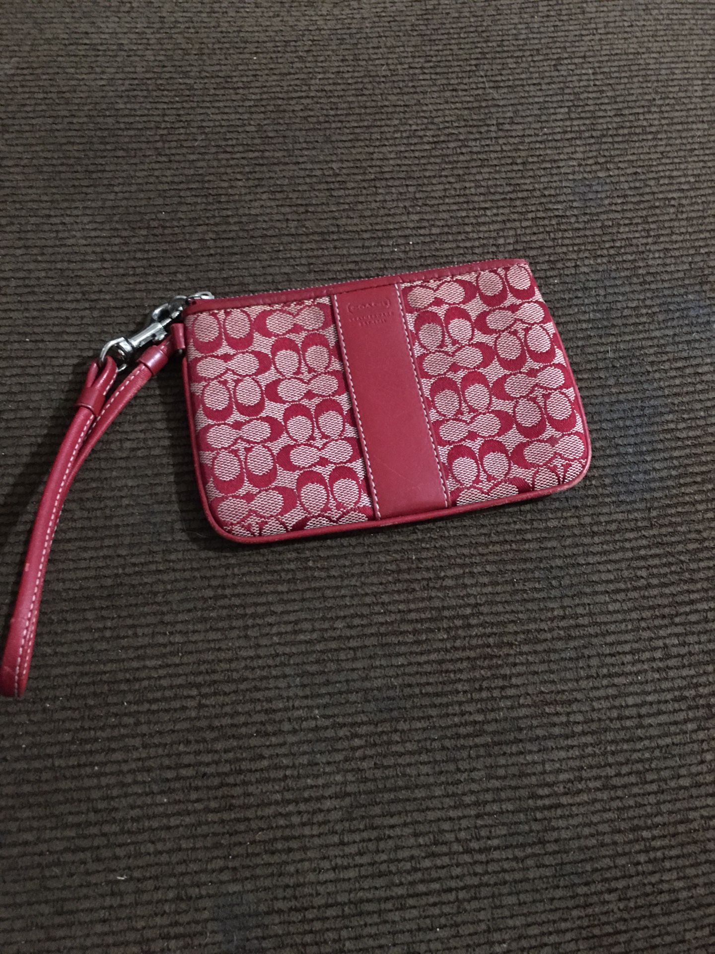 Red Coach Wrist Purse 