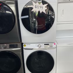 Set Washer 4.5 Cu Ft And Dryer 7 Cu Ft In Color White