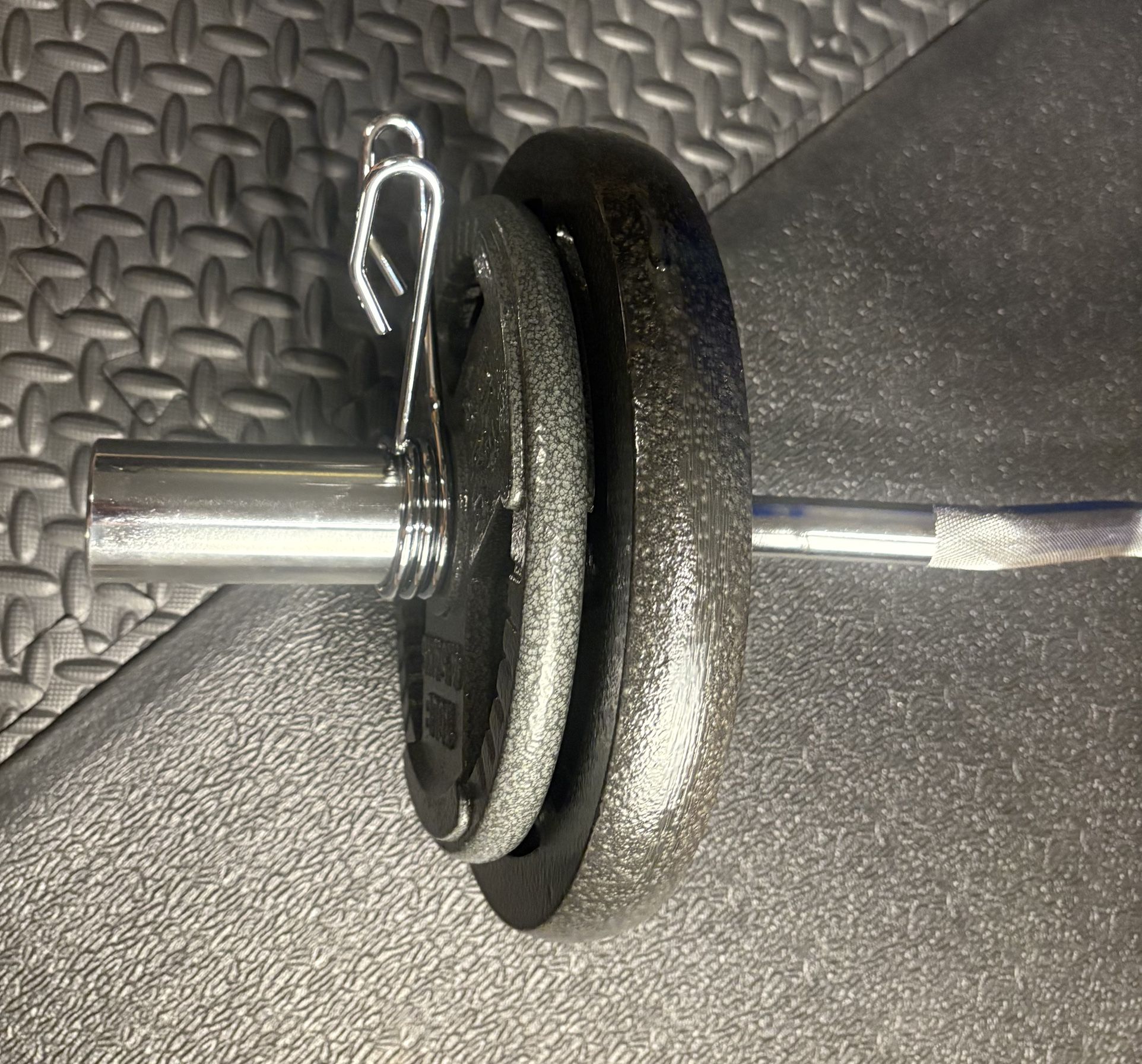 Brand New Olympic Weightlifting Equipment; Curl Bar with Pair of 25s and Pair of 10s. 90 # Brute.