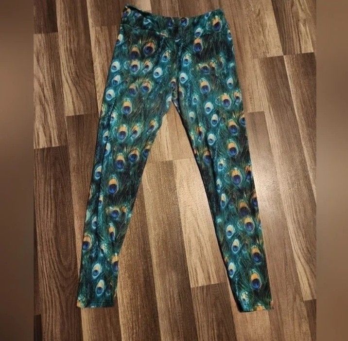Peacock Feather Leggings 1X 2X