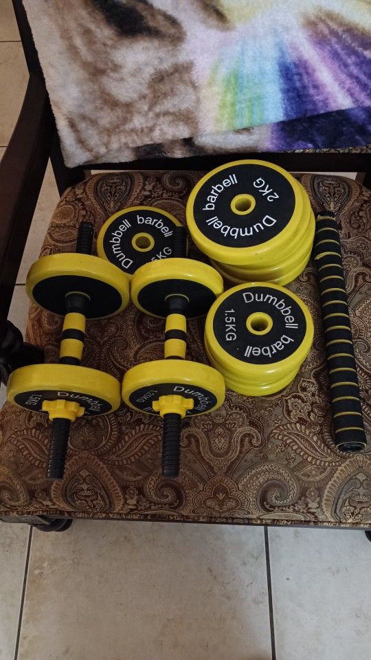 Adjustable Dumbbell / Barbell Set - $80 (Quick Sale)