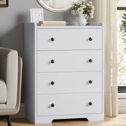 Dresser 4 Drawer White 