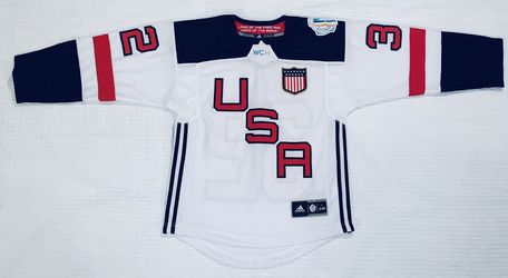 Adidas USA NHL “Quick” White 2016 World Cup of Hockey Premier Away Jersey Youth Small/Med $100