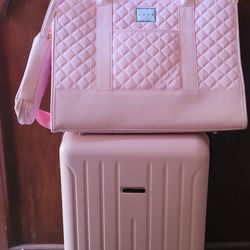 Pink luggage
