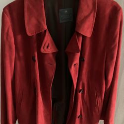 New Red Suede Jacket Never Worn 
