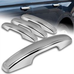 For 2018-2024 Ford Expedition Mirror Chrome Door Handle Covers No Smart Keyholes -(2-DHC-2110