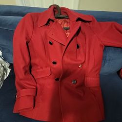 Women Coat Red. Express