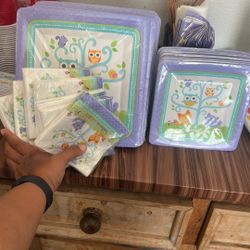  Baby Shower Plates, And Napkins Invitations, Table Cloths, Decorations For Wall And Tables