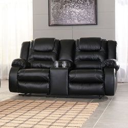 Brand new Black dual reclining couch sofa!