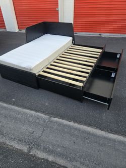 Ikea Flekke Daybed Twin Bedframe With 2 Storage Drawers 