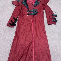 New large red long coat jacket costume Sonic cosplay renaissance suit steampunk