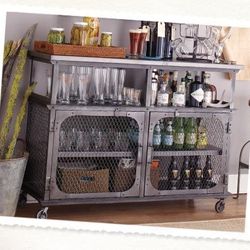 Industrial Style Metal Bar Cart