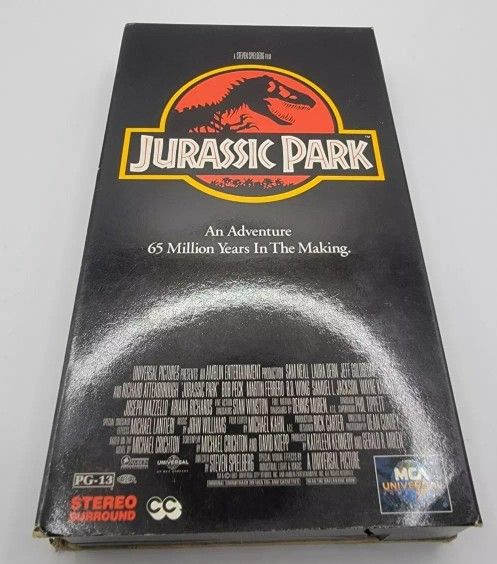 Jurassic Park (VHS, 1994) PG 13 Stereo Surround Crichton Goldblum Dern Neil USED