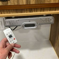 Under the counter kitchen AM/FM stereo
