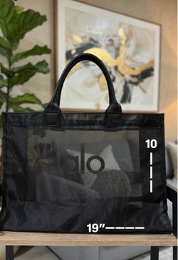 Alo Yoga Black Mesh Tote Bag
