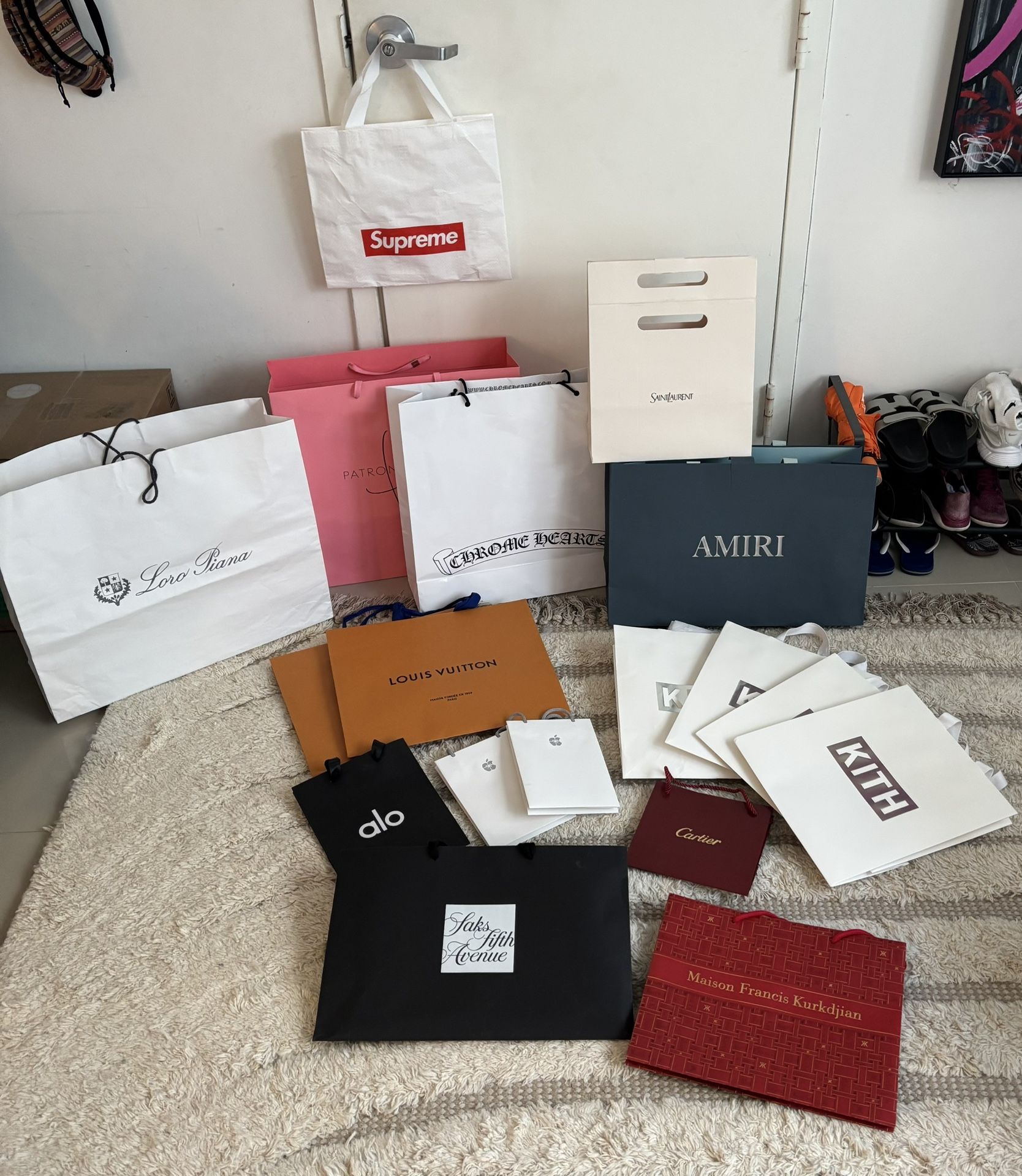 Luxury CHANEL ZEGNA KITH ALO CARTIER Empty Boxes & Bags