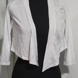 Women White Cropped Cardigan XHILARATION Size X-Small 