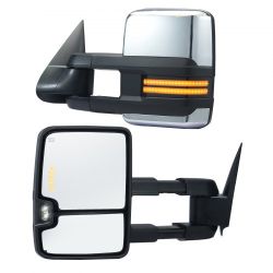 Power Fold Towing Mirror For 03-06 Chevy Silverado GMC Sierra Power Heater Turn Signal On Glass 