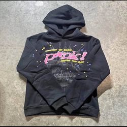Sp5der Hoodie P*nk Black